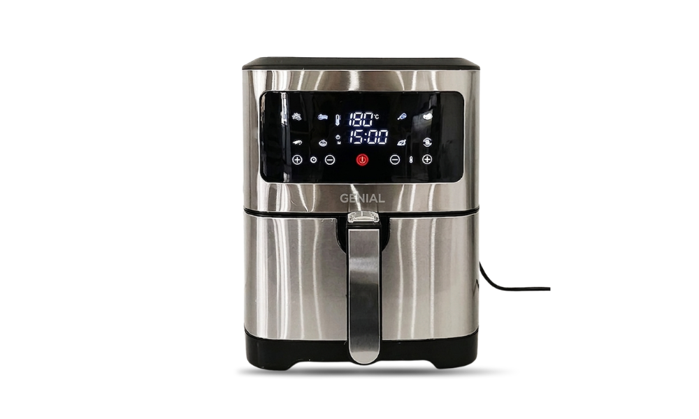 AIRFRAYER GENIAL INOX مقلاة هوائية غير لاصقة آمنة لتحضير الطعام المقرمش بدون زيت