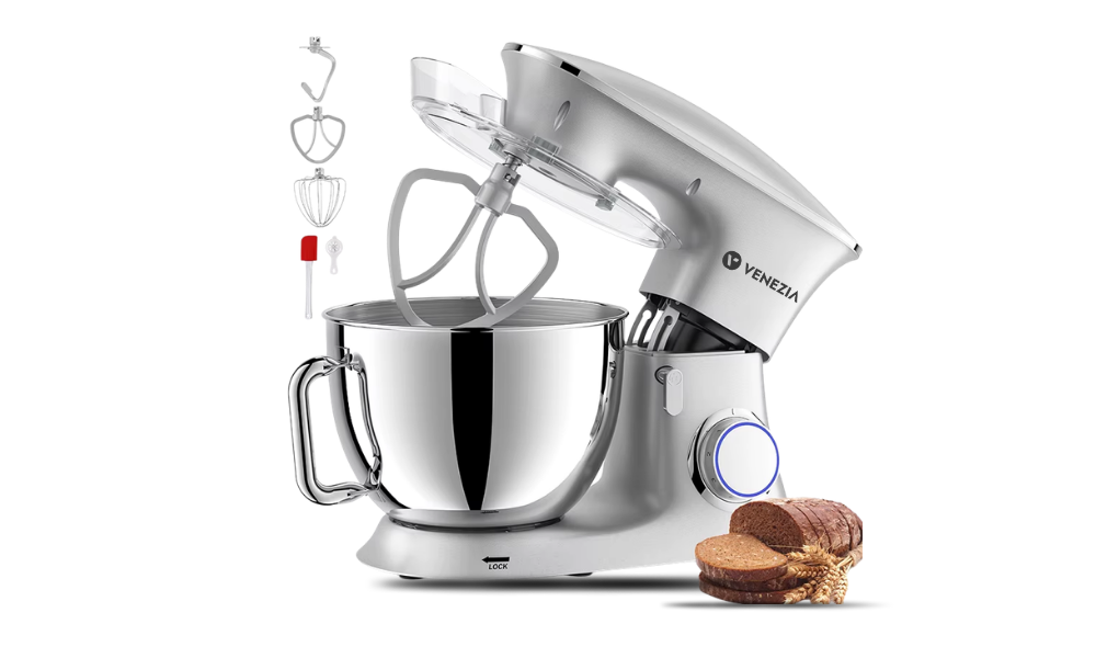 Robot de cuisine batteur sur socle pour pain et gâteau