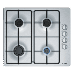 PLAQUE BOSCH PBP6C5K80L À GAZ, 60 CM INOX