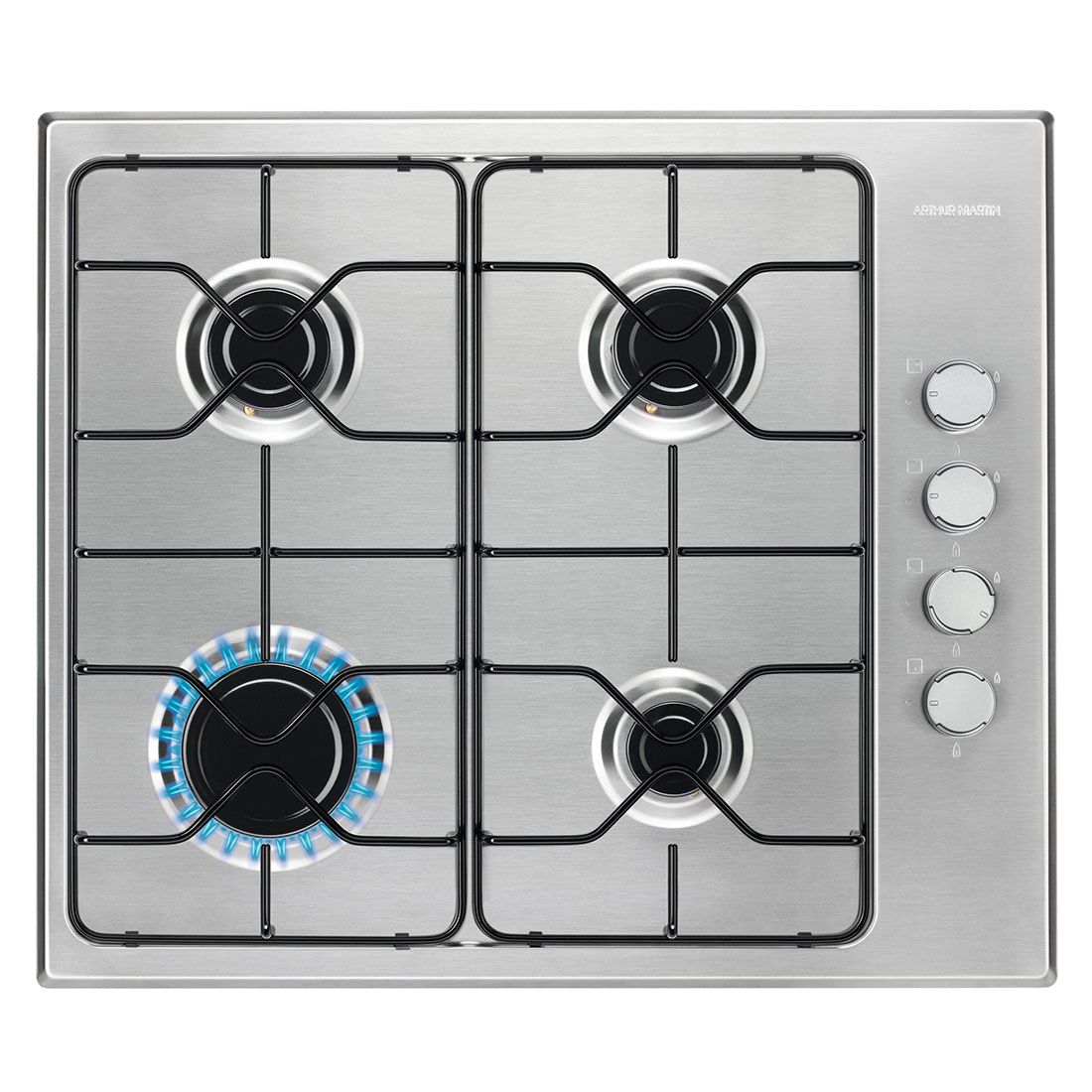 ARTHUR MARTIN PLAQUE DE CUISSON AGS6404SX 60CM 4F EMAIL INOX